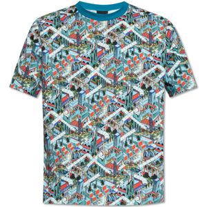 PS By Paul Smith, Tops, Heren, Veelkleurig, L, Katoen, Gestreept T-shirt