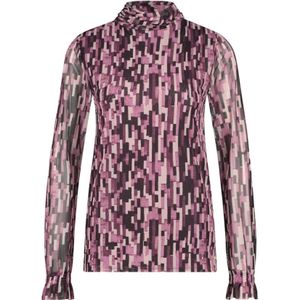 Fabienne Chapot, Blouses & Shirts, Dames, Roze, XS, Polyester, Mesh Turtleneck Top