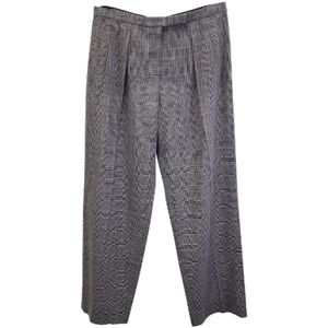 Armani Pre-owned, Pre-owned Wool bottoms Grijs, Dames, Maat:L