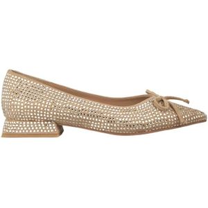 Alma EN Pena, Schoenen, Dames, Bruin, 37 EU, Glitter Strik Ballerina Flats