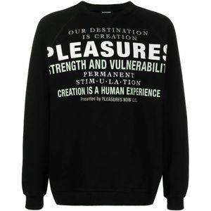 Pleasures, Sweatshirts & Hoodies, Heren, Zwart, M, Crewneck Sweaters en Gebreide Kleding