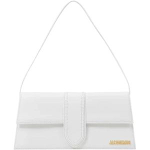 Jacquemus, Tassen, Dames, Wit, ONE Size, Katoen, Leather shoulder-bags