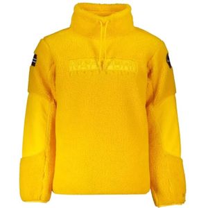 Napapijri, Sweatshirts & Hoodies, Heren, Geel, L, Polyester, Gele Sweater - Polyestermix