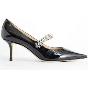 Jimmy Choo, Zwarte Stiletto Pumps van Lakleer Zwart, Dames, Maat:38 EU