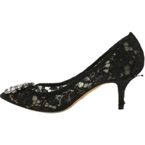 Dolce & Gabbana Pre-owned, Pre-owned, Dames, Zwart, 37 EU, Pre-owned Lace heels