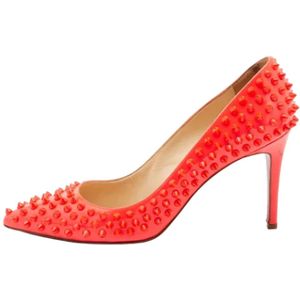 Christian Louboutin Pre-owned, Tweedehands leren hakken Oranje, Dames, Maat:40 EU