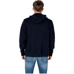 Tommy Hilfiger, Sweatshirts & Hoodies, Heren, Blauw, S, Katoen, Blauwe Rits Hoodie