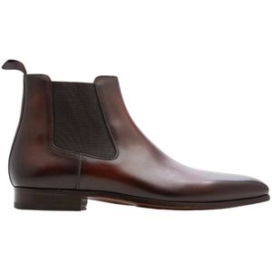 Magnanni, Bruin leren Chelsea laarzen Bruin, Heren, Maat:40 EU