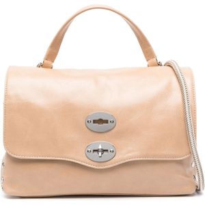 Zanellato, Tassen, Dames, Beige, ONE Size, Delba Kleine Leren Tote Tas