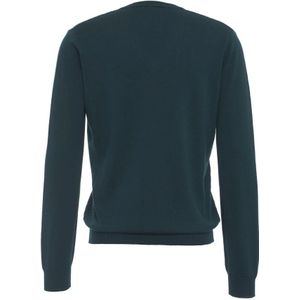 Roberto Collina, Truien, Heren, Groen, L, Groene V-hals Gebreide kleding Aw 24