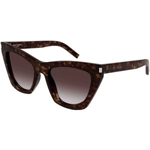 Saint Laurent, Accessoires, Dames, Bruin, 55 MM, Kate Zonnebril Zwart 031