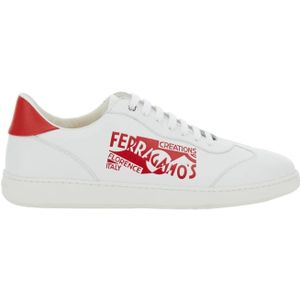 Salvatore Ferragamo, Schoenen, Heren, Wit, 42 EU, Witte Sneakers Achille Venna