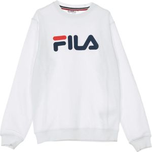 Fila, Sweatshirts & Hoodies, Heren, Wit, XL, Katoen, Witte Crewneck Sweatshirt Lange Mouw