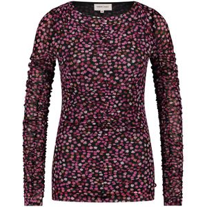 Fabienne Chapot, Blouses & Shirts, Dames, Roze, M, Polyester, Bloemenprint lange mouw top