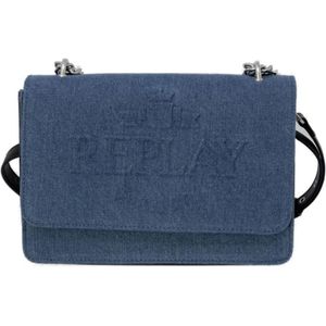 Replay, Tassen, Dames, Blauw, ONE Size, Polyester, Bags