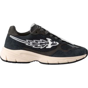 Enterprise Japan, Schoenen, Heren, Blauw, 40 EU, Katoen, Retro Style Sneakers EJ RUN Rocket