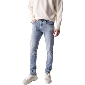 Salsa, Jeans, Heren, Blauw, W36 L32, Slim-fit Jeans