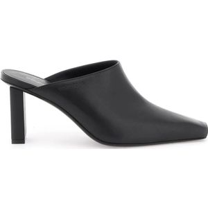 Courrèges, Schoenen, Dames, Zwart, 38 EU, Leren Cut-Out Muiltjes