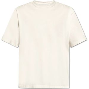 Moose Knuckles, Tops, Heren, Wit, XL, Katoen, T-shirt met logo