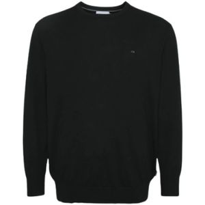 Calvin Klein, Sweatshirts & Hoodies, Heren, Zwart, L, Wol, Premium Wol Crewneck Sweatshirt