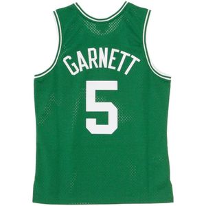 Mitchell & Ness, Sport, Heren, Groen, S, Polyester, Kevin Garnett Basketball Tank Top