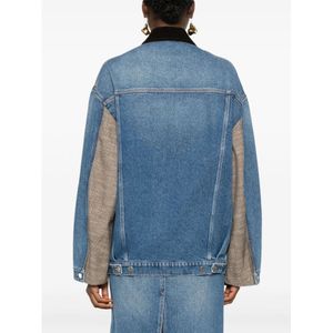 Stella McCartney, Jassen, Dames, Blauw, S, Denim, Blauwe Denim Tweed Jas