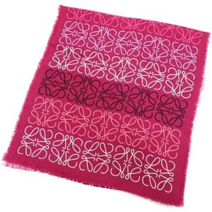 Loewe Pre-owned, Pre-owned Wool scarves Roze, Dames, Maat:ONE Size