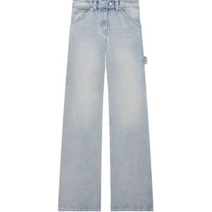 Courrèges, Jeans, Dames, Blauw, W29, Denim, Hoge Taille Baggy Denim Jeans