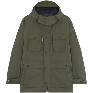 Paul & Shark, Jassen, Heren, Groen, XL, Utility Parka Typhoon Re-4x 4 Stretch