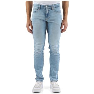 Calvin Klein Jeans, Jeans, Heren, Blauw, W30, Katoen, Slim Fit Five-Pocket Jeans