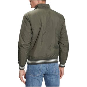 Pepe Jeans, Jassen, Heren, Groen, M, Leer, Bomber Jassen