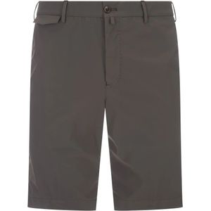 PT Torino, Korte broeken, Heren, Grijs, XL, Katoen, Grijze Stretch Bermuda Shorts met Zakken