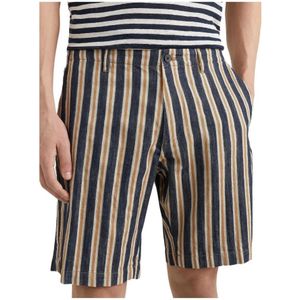 Tommy Hilfiger, Korte broeken, Heren, Veelkleurig, W28, Katoen, Relaxed Fit Gestreepte Bermuda Shorts