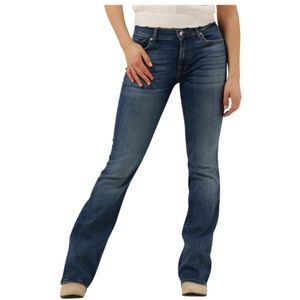 7 For All Mankind, Jeans, Dames, Blauw, W28, Denim, Bootcut Flared Jeans Blauw
