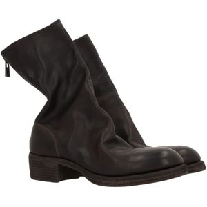 Guidi, Schoenen, Dames, Bruin, 40 EU, Leer, Bruine Leren Rits Enkellaarzen