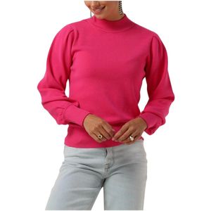 Y.a.s, Truien, Dames, Roze, M, Fuchsia Gebreide Pullover Trui