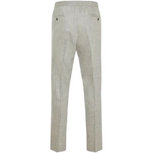 Corneliani, Broeken, Heren, Grijs, 2Xl, Wol, Flanel Trekkoord Stretch Broek