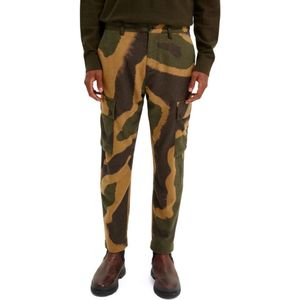 Scotch & Soda, Slim-Fit Cargo Broek Groen, Heren, Maat:W34