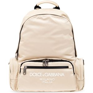 Dolce & Gabbana, Tassen, unisex, Beige, ONE Size, Rugzak met logo