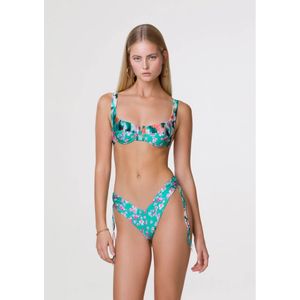 Me-Fui, Badkleding, Dames, Veelkleurig, L, Polyester, Verstelbare Bikini Set met Beugel en Volledige Bedekking Broekje