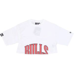 New Era, Sport, Dames, Wit, S, Katoen, Chicago Bulls Crop Tee