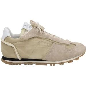 Maison Margiela Pre-owned, Pre-owned, Dames, Beige, 39 EU, Suède, Pre-owned Suede sneakers