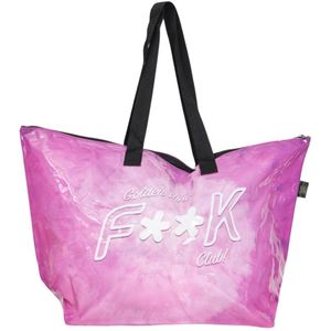 F**k, Tassen, Dames, Roze, ONE Size, Roze Shopper met Logo Ritssluiting