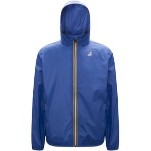 K-Way, Jassen, Heren, Blauw, S, Nylon, Tijdloze Claude 3.0 Waterdichte Jas