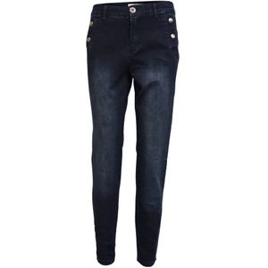 2-Biz, Slim Fit Denim Jeans Zwart, Dames, Maat:XL