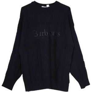 Burberry Vintage, Pre-owned, Dames, Blauw, M, Wol, Pre-owned Wool tops