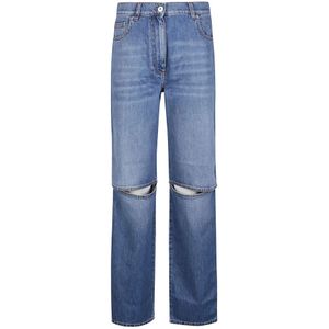 JW Anderson, Jeans, Dames, Blauw, S, Katoen, Straight Jeans