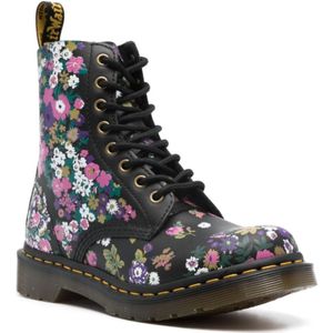 Dr. Martens, Schoenen, Dames, Veelkleurig, 36 EU, Leer, Bloemenprint Leren Laarzen