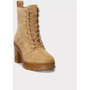 Ralph Lauren, Schoenen, Dames, Bruin, 38 EU, Suède, Suède enkellaarsjes Cameron