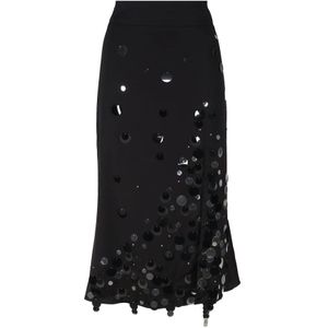 Art Dealer, Rokken, Dames, Zwart, L, Pailletten, Zwarte Pailletten Midi Rok